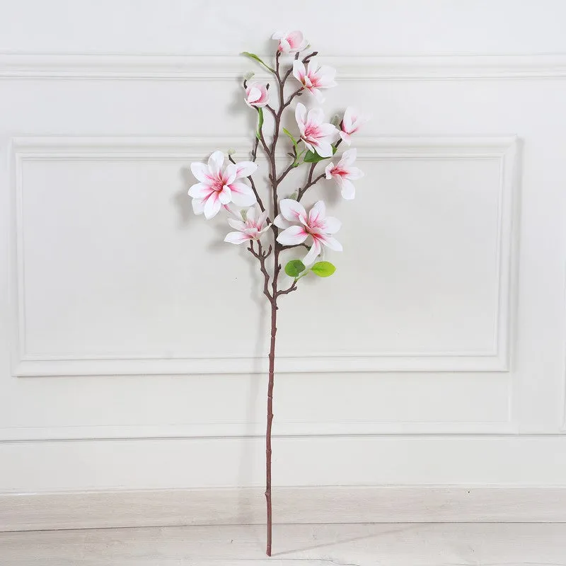 Magnolia Artificial Flower Stem - White media 3