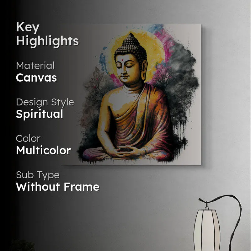 Buddha In Shadow Canvas Wall Painting media 2