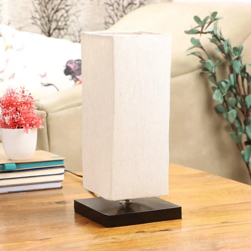 Marama Ingram Fabric Table Lamp with Metal Base - Beige,Black media 3