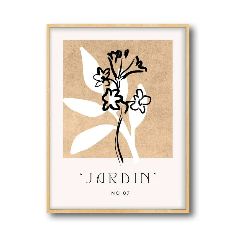 Fleuron Canvas Wall Painting With Brown Frame media 3