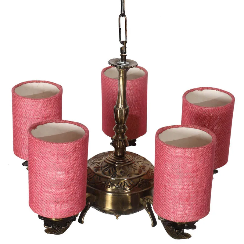 Glanzle Cylindrical Golden Antique Ceiling Lamp media 3