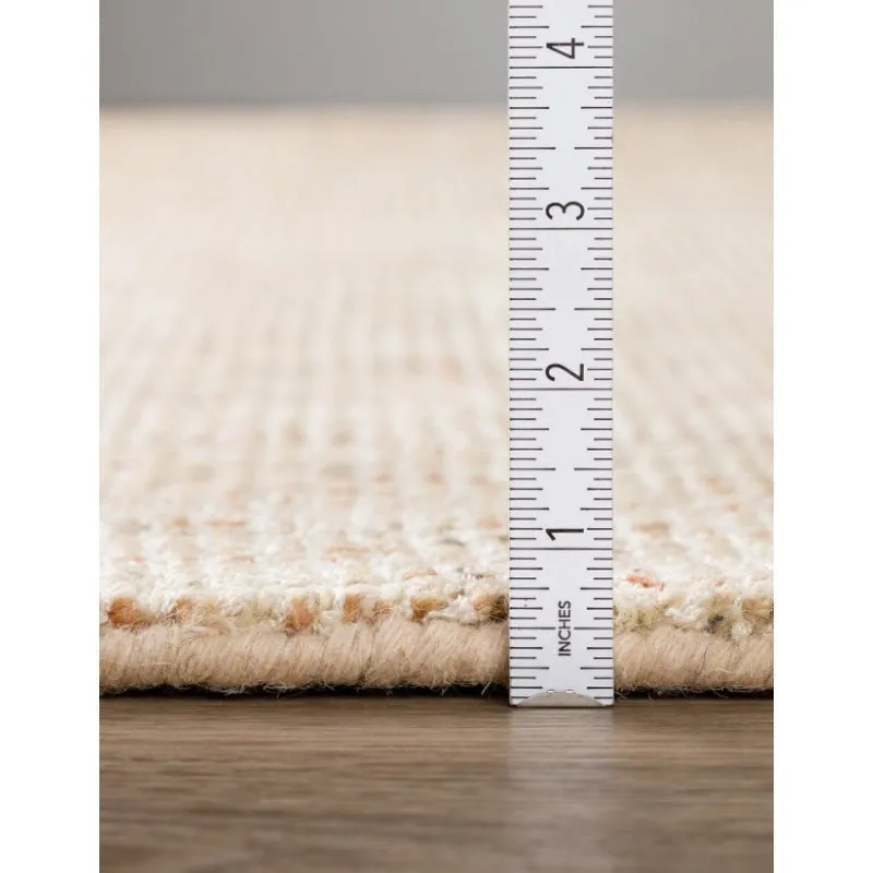 Thread Tale Hand Woven Wool Rug - Cream & Brown media 9