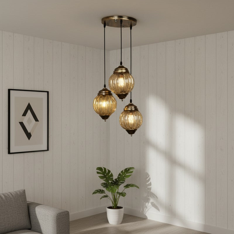Vintage Cluster Glass Ceiling Lamp