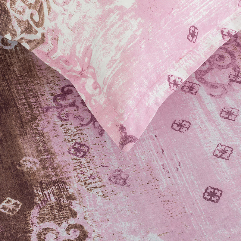 Swayam Vismit Ethnic Cotton Bedsheet (Purple) - 160 TC media 5