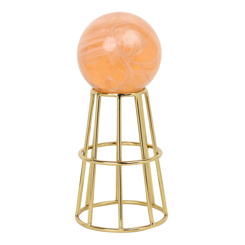 Aiofe Orb Showpiece - Peach & Gold media 3