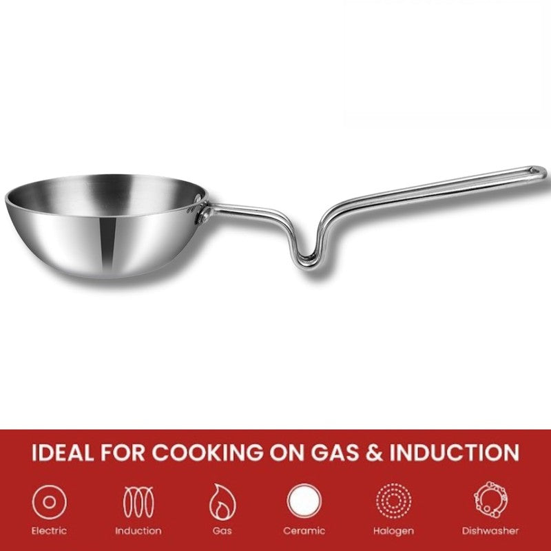 Vinod Zyora Stainless Steel Tadka Pan - 400 ML media 7