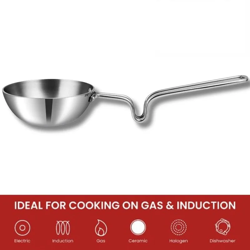 Vinod Zyora Stainless Steel Tadka Pan - 400 ML media 7