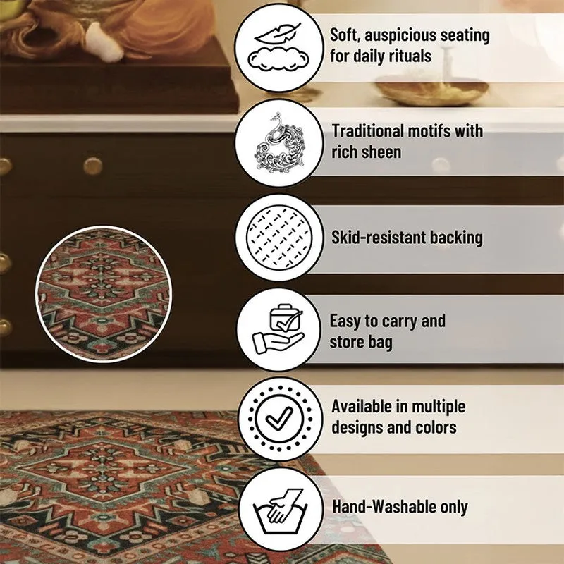 Iman Grace Prayer Mat (Rust) - 550 GSM media 9