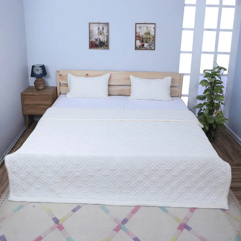 Jisha Microfiber Bedcover - White media 1