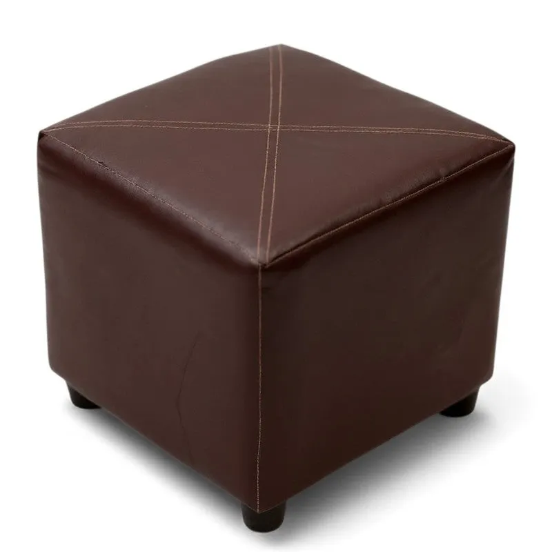 Lrixon Pine Wood Pouffe (Brown) - Set Of Two media 3