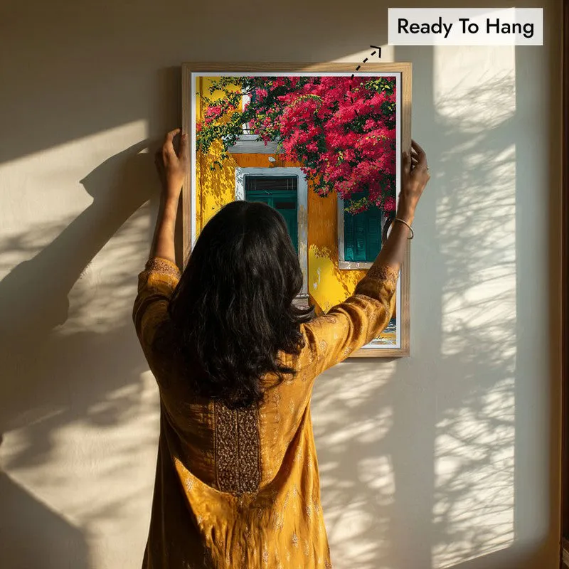 Garden Escape Canvas Wall Painting - Brown Frame media 8