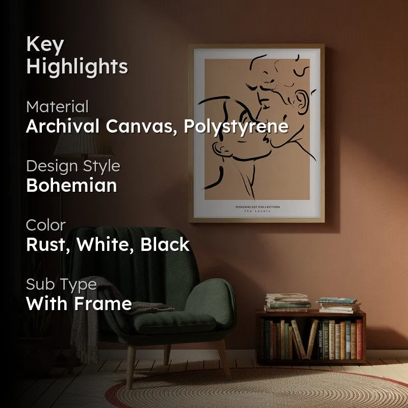 Proximity Canvas Wall Painting With Brown Frame media 2