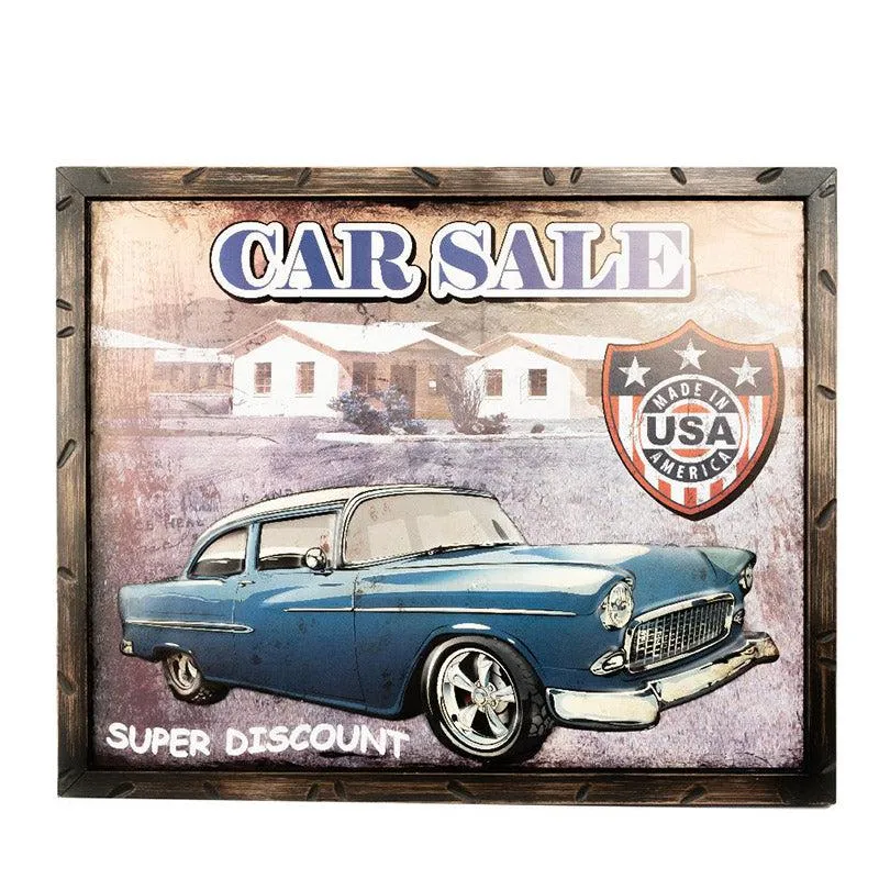 Blue Chevy Bel Air 1957 Retro Metal Wall Accent media 5