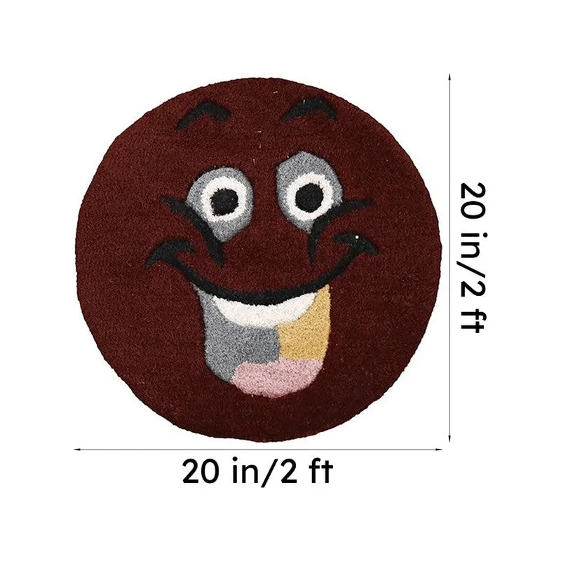 Smile Burst Wool Carpet - Maroon media 6
