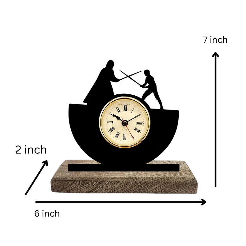Starwars Noir Analog Table Clock media 5