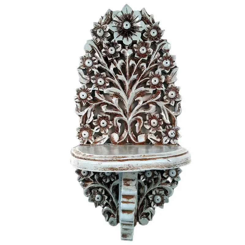 Classic Wall Display Iron Tea Light Candle Holder Shelf media 3