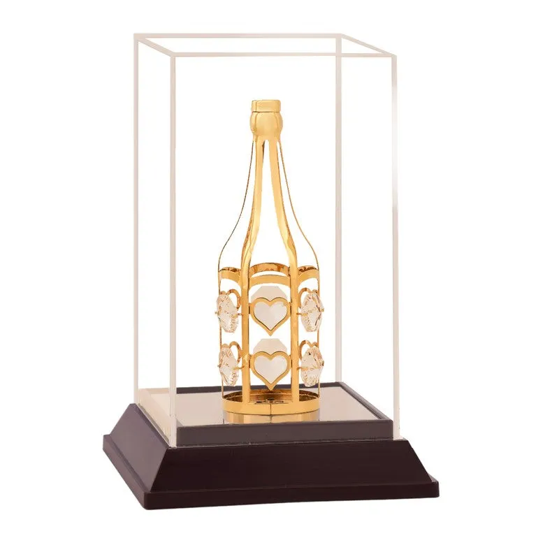 Majestic Bottle 24K Gold Plated Mild Steel Showpiece media 4
