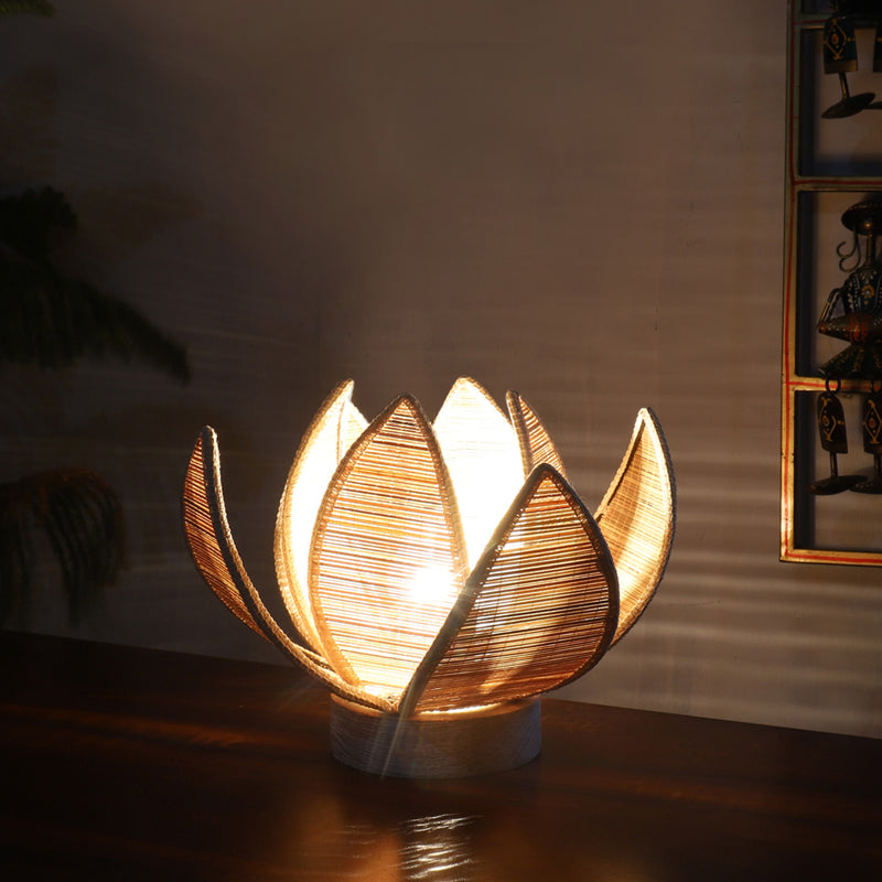 Lumorae Bamboo Rose Table Lamp - Beige