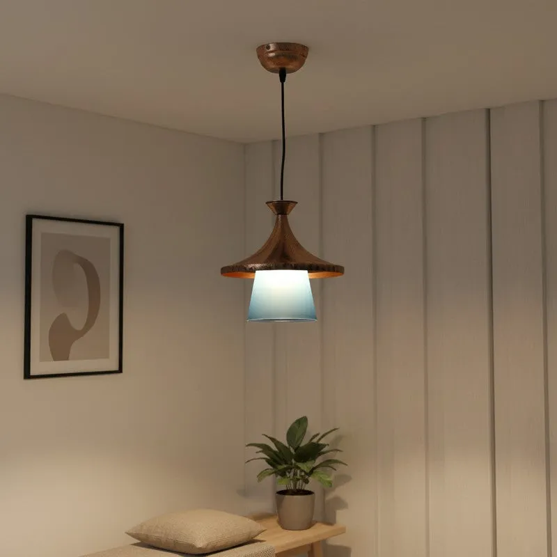 Blue Accent PVC Ceiling Lamp media 1