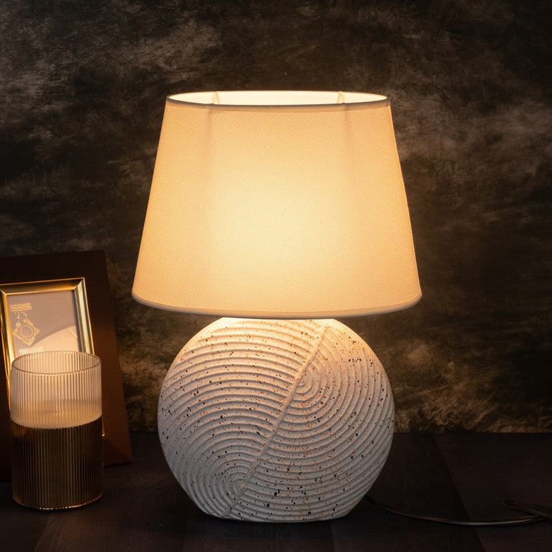 AarviDecor Gideon Accent Ceramic Table Lamp - White