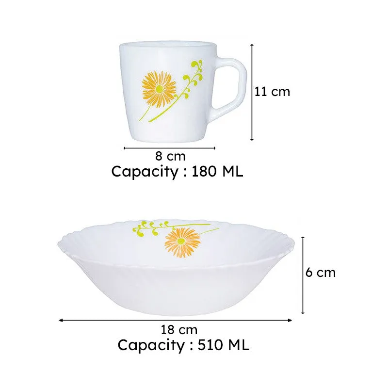 Cello Opalware Glass Tea Cup - Five Piece Set media 6