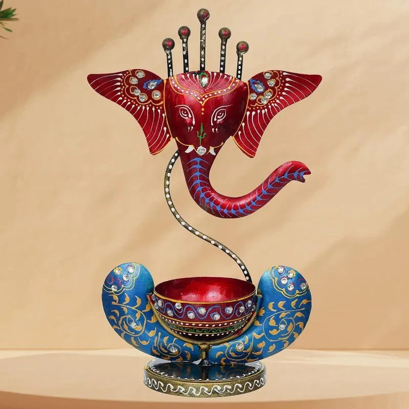 Nritya Ganesh Tea Light Candle Holder media 3