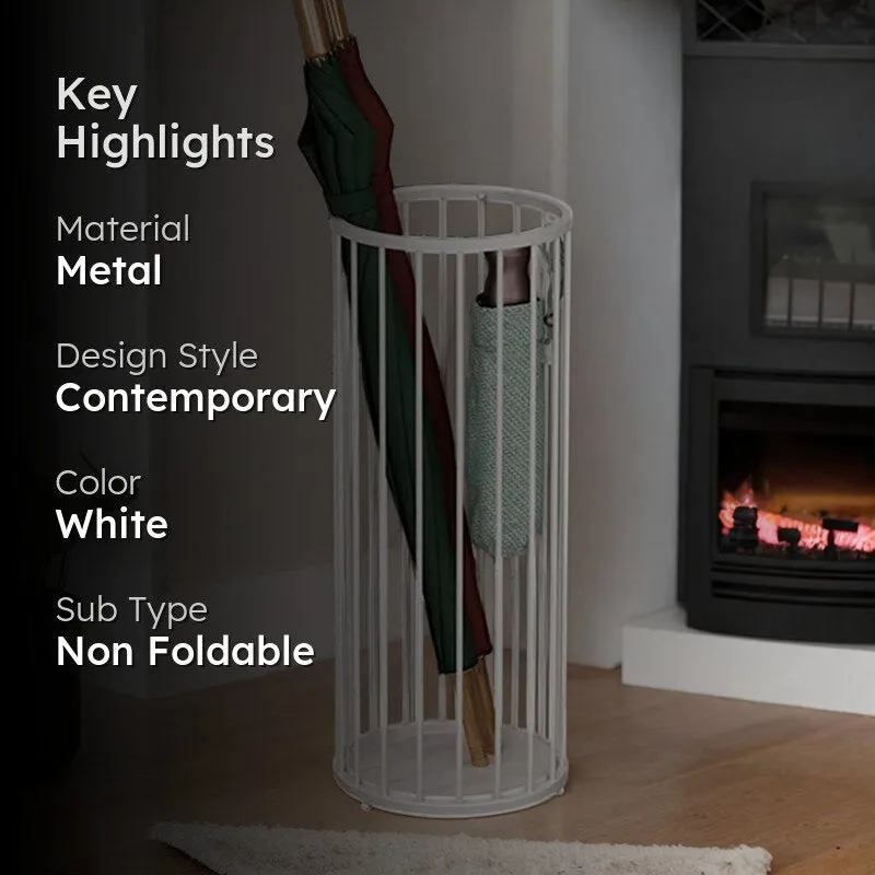 Rain Frame Metal Umbrella Stand - White media 2