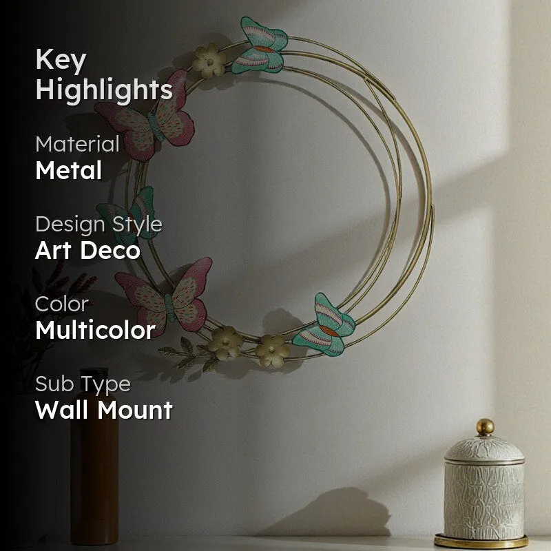 Butterfly Wreath Metal Wall Accent media 2