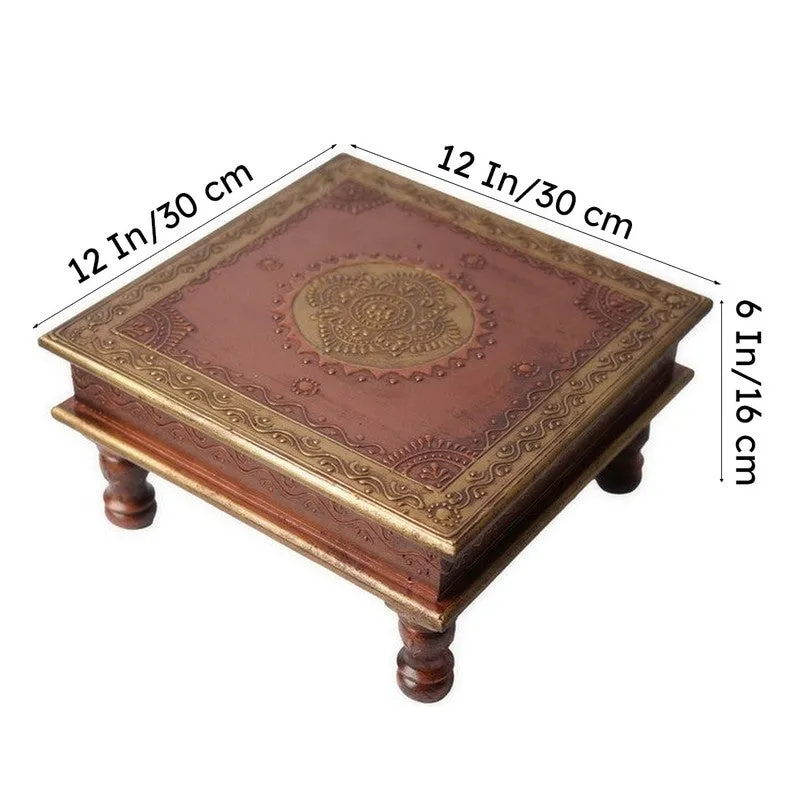 Zyvra I Folk Charm Mango Wood & MDF Stool - 12 inch media 7