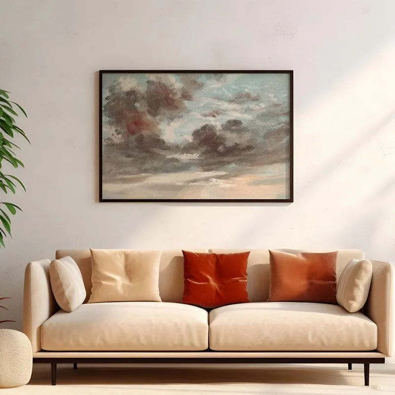Cloudy Chroma Canvas Wall Painting - Black Frame media 4