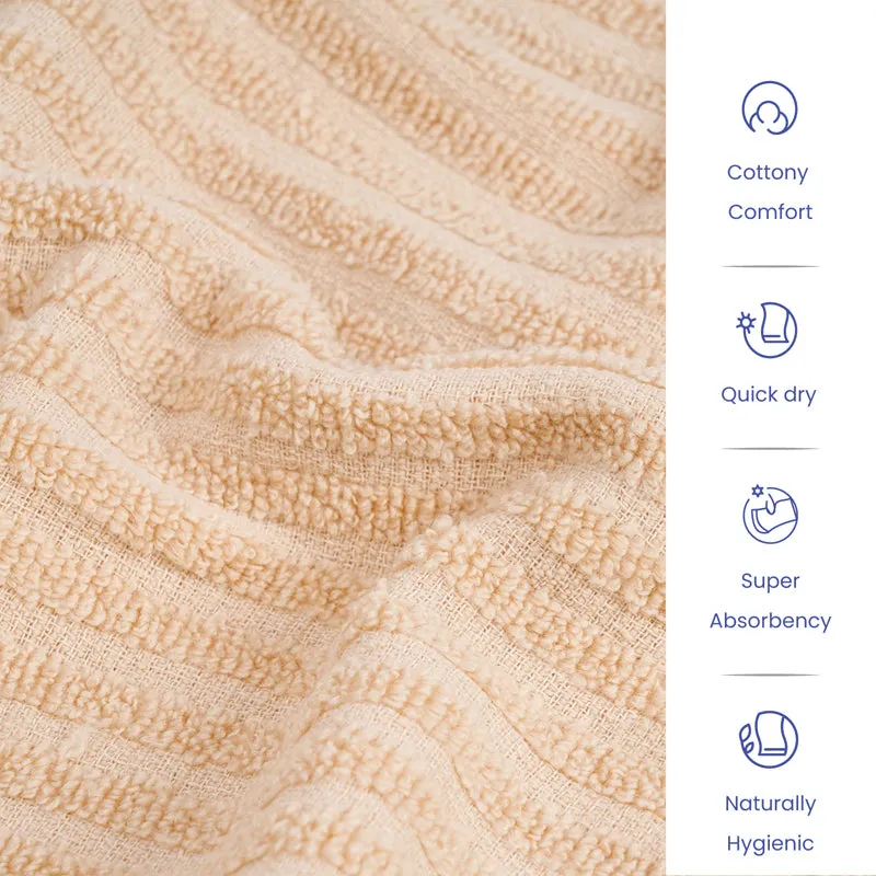Micro Cotton LuxeDry Striped Bath Towel - Brown media 7