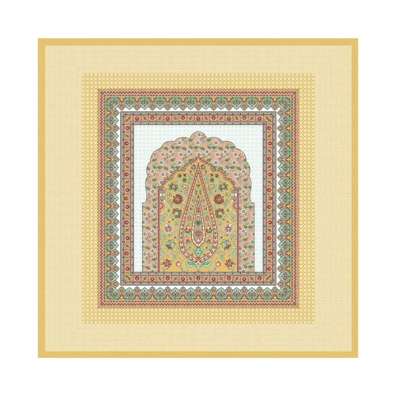 Ethnic Bloomy Cotton Bedsheet (Olive Green,Pink) - 120 TC media 5