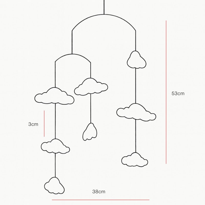 Fig Living Felt Ornaments - Hanging Mobile (Cloud) media 5