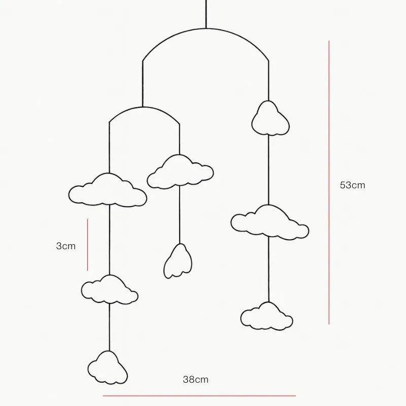 Fig Living Felt Ornaments - Hanging Mobile (Cloud) media 5
