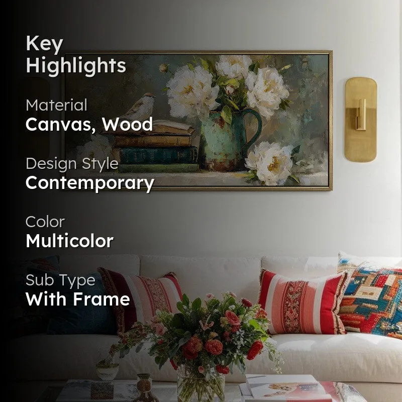 Floral beauty Canvas Wall Painting With Frame media 2