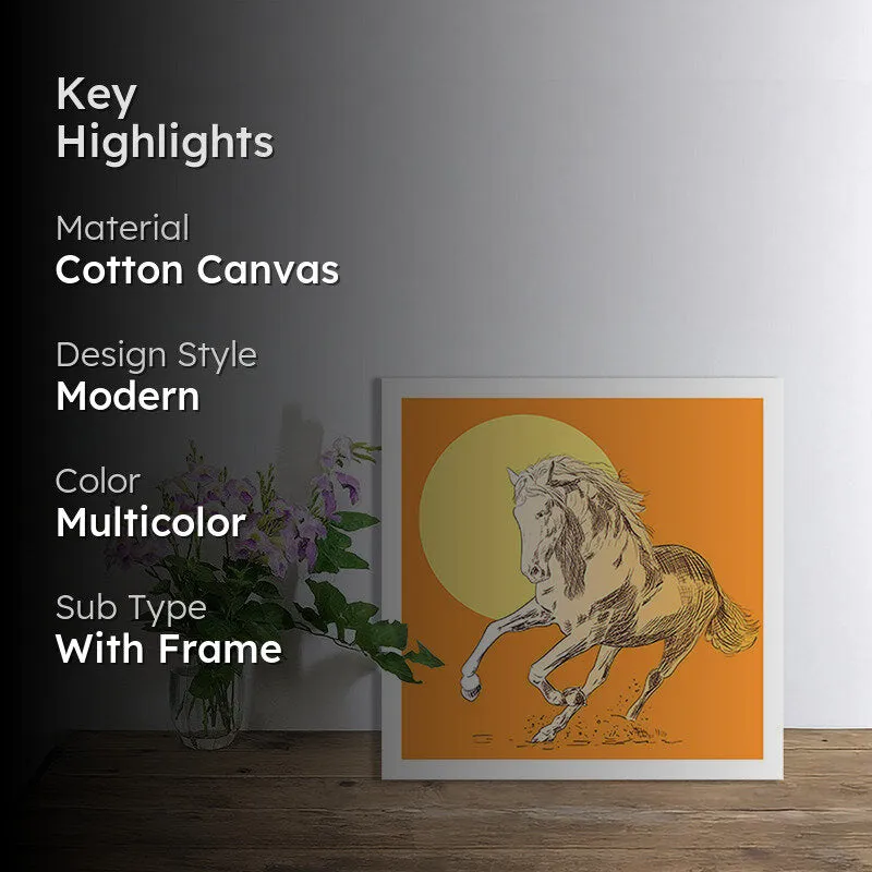 Equine Lines Wall Art with White Frame media 2