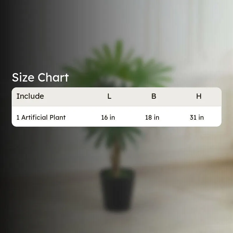 Pureleaf Rhapis Palm Artificial Plant Without Pot - 2.6 Feet media 7