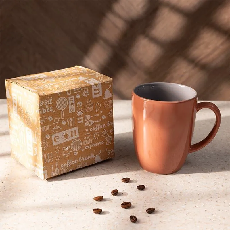 Yuvara Porcelain Coffee Mug (295 mL) - Light Brown media 5
