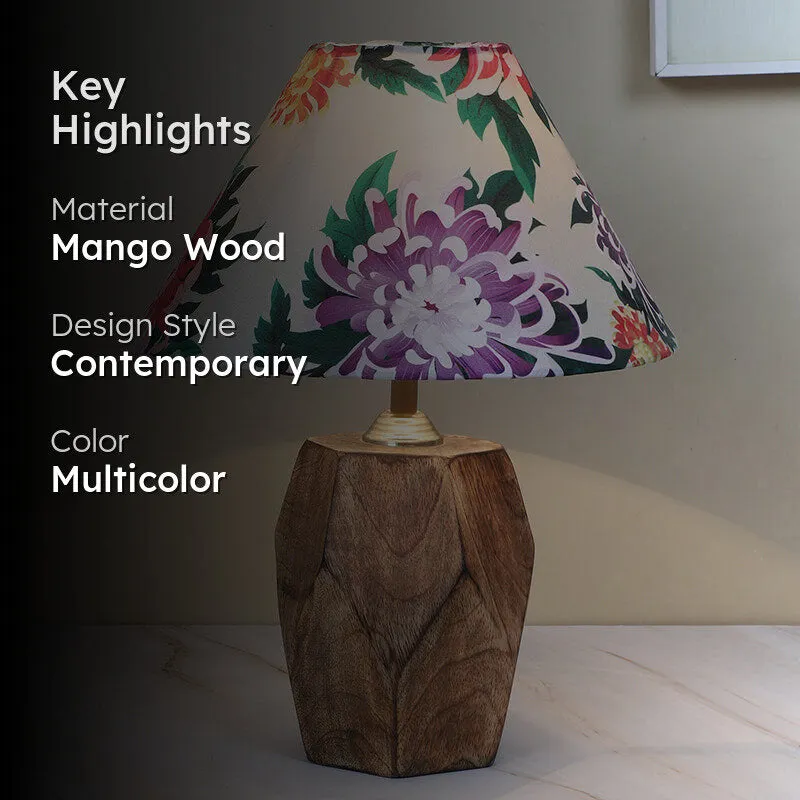 Miyabi Printed Mango Wood Table Lamp - Multicolor media 2