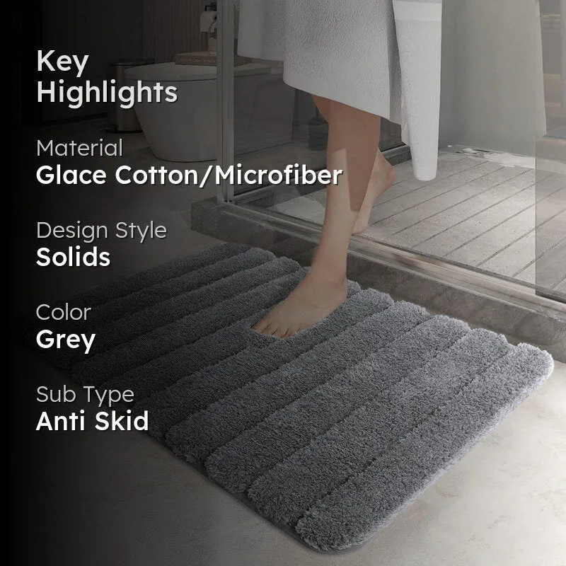 Toronto Touch Microfiber Bath Mat - Grey media 2