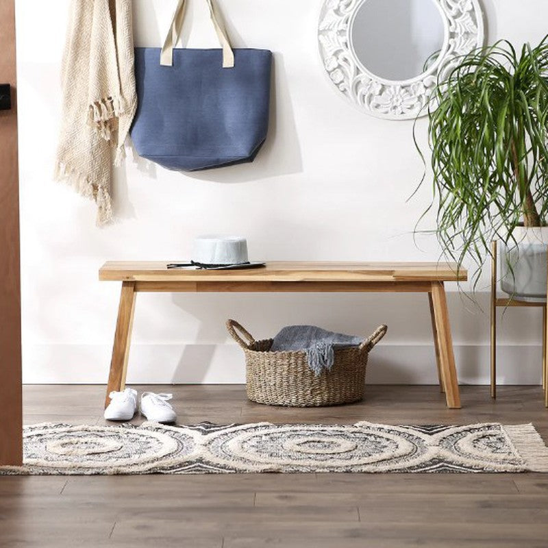 Mandala Cotton Runner Rug (Black) - Set of Two media 5