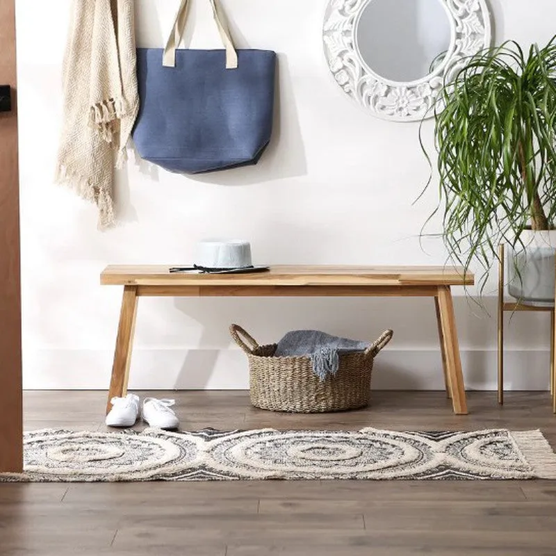 Mandala Cotton Runner Rug (Black) - Set of Two media 5