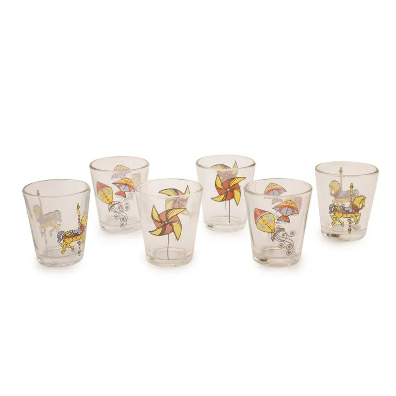 Joynel Carnival Print Shot Glasses (30 mL Each) - Set Of Six - 3