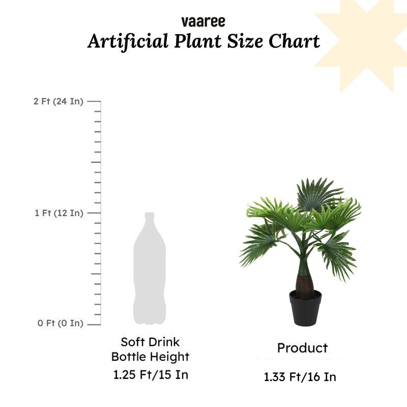 Faux Palm Bonsai In Cone Pot - 40 cms media 5