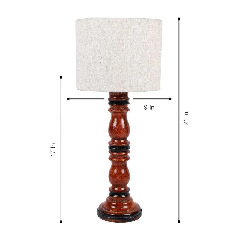 Urbane Argyle Fabric Table Lamp - White,Brown media 6