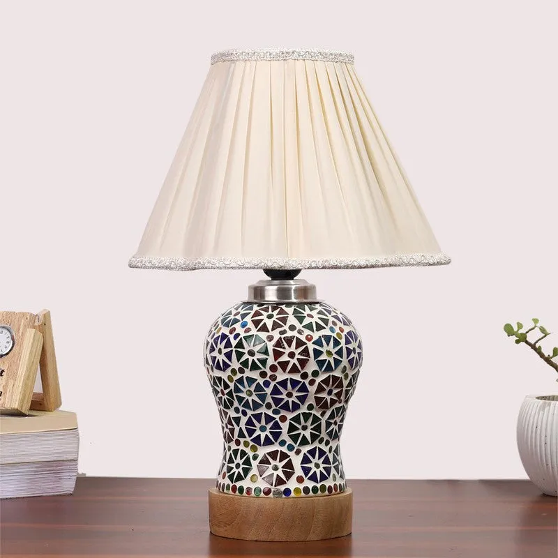 Astrona Pleated Wooden Table Lamp - Multicolor media 4