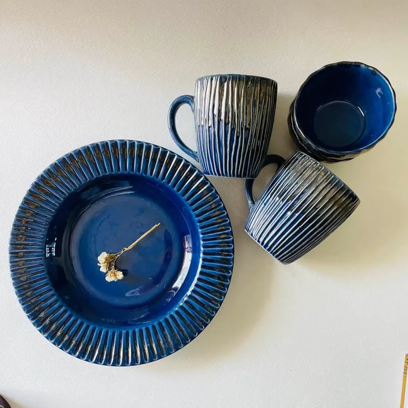 Flamina Dinner (Blue) - 5 Piece Set media 5