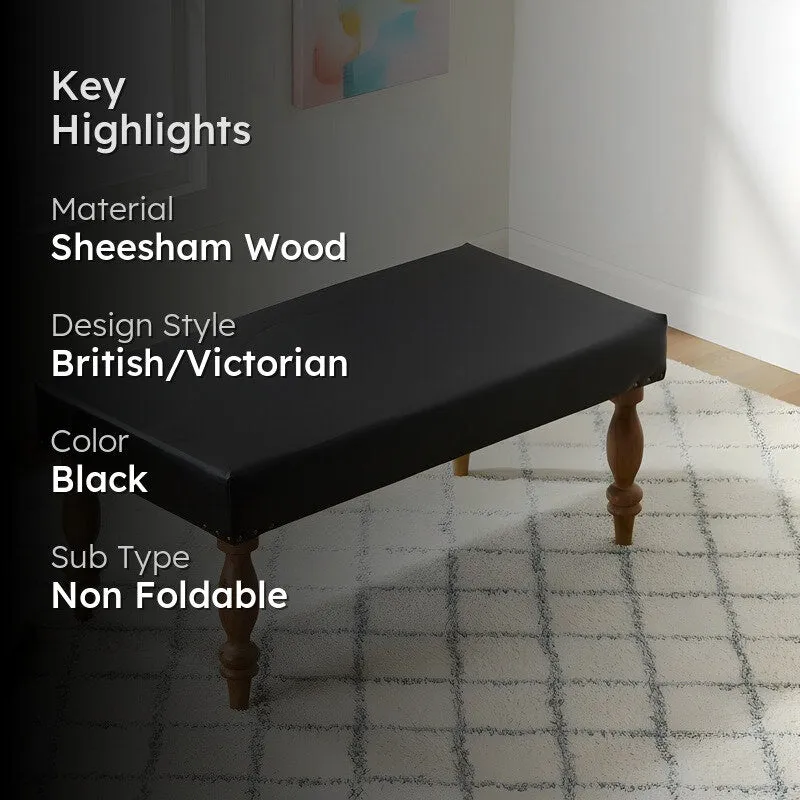 Dravo Sheesham Wooden Bench - Black media 2