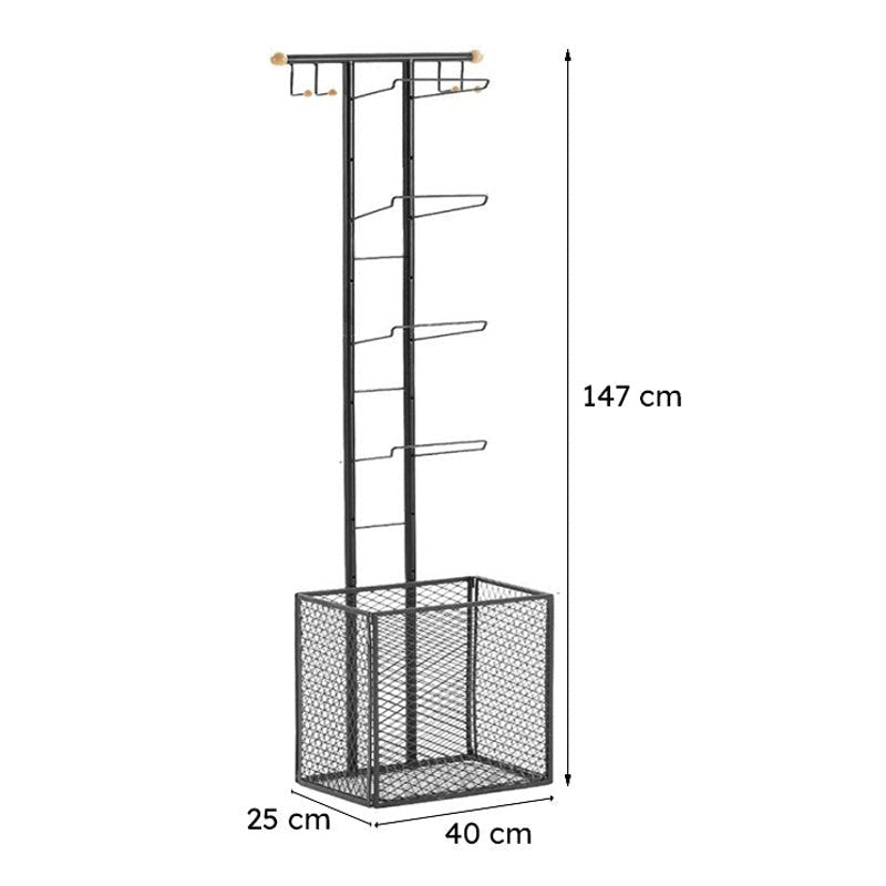 Velora Ball Carbon Steel Storage Rack - Black media 7