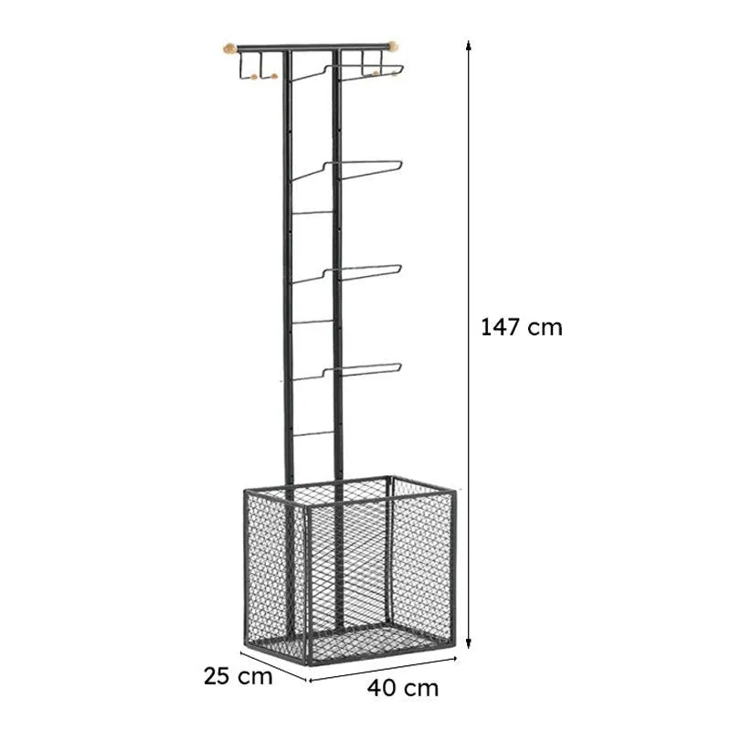 Velora Ball Carbon Steel Storage Rack - Black media 7